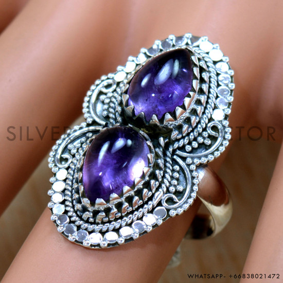 Amethyst 925 Sterling Silver Ring (SJWR-2486) Amethyst 925 Sterling Silver Ring (SJWR-2486)