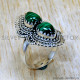 Malachite 925 Sterling Silver Ring (SJWR-2490) Malachite 925 Sterling Silver Ring (SJWR-2490)