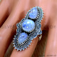 Rainbow Moonstone 925 Sterling Silver Ring (SJWR-2498) Rainbow Moonstone 925 Sterling Silver Ring (SJWR-2498)