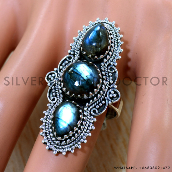 Labradorite 925 Sterling Silver Ring (SJWR-2502)