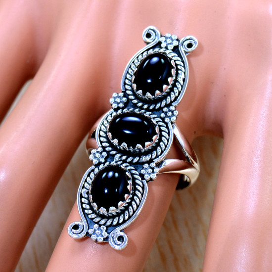 Black Onyx 925 Sterling Silver Ring (SJWR-2507) Black Onyx 925 Sterling Silver Ring (SJWR-2507)