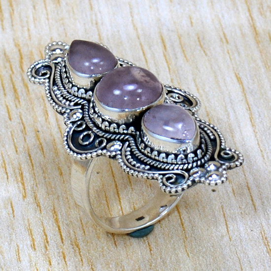 Rose Quartz 925 Sterling Silver Ring (SJWR-2513) Rose Quartz 925 Sterling Silver Ring (SJWR-2513)