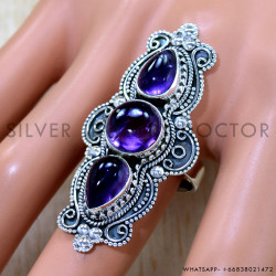Amethyst 925 Sterling Silver Ring (SJWR-2517)