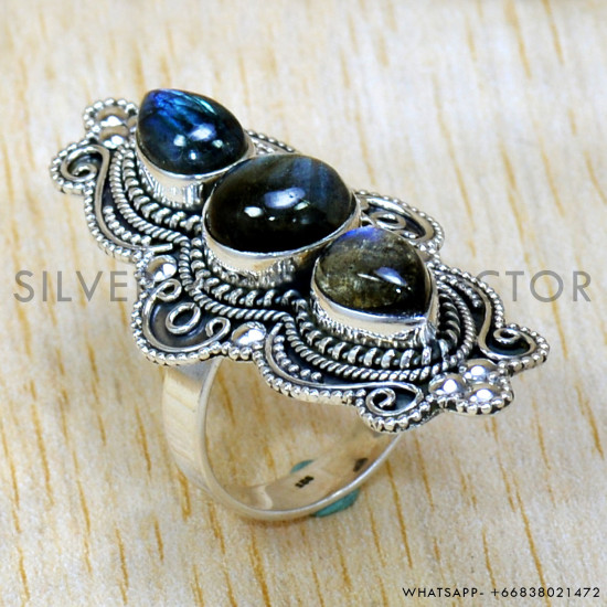 Labradorite 925 Sterling Silver Ring (SJWR-2520)