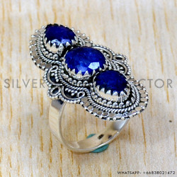 Sapphire 925 Sterling Silver Ring (SJWR-2522)