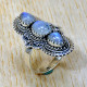 Rainbow Moonstone 925 Sterling Silver Ring (SJWR-2523) Rainbow Moonstone 925 Sterling Silver Ring (SJWR-2523)