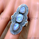 Rainbow Moonstone 925 Sterling Silver Ring (SJWR-2524)