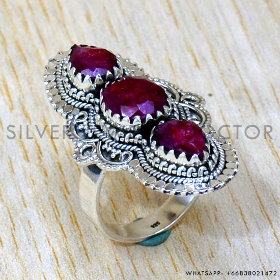 Ruby 925 Sterling Silver Ring (SJWR-2526) Ruby 925 Sterling Silver Ring (SJWR-2526)