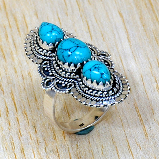 Turquoise 925 Sterling Silver Ring (SJWR-2531) Turquoise 925 Sterling Silver Ring (SJWR-2531)