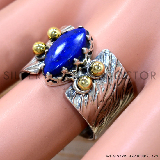Lapis Lazuli 925 Sterling Silver Ring (SJWR-2533) Lapis Lazuli 925 Sterling Silver Ring (SJWR-2533)