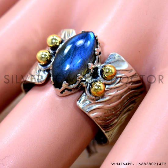 Labradorite 925 Sterling Silver Ring (SJWR-2539) Labradorite 925 Sterling Silver Ring (SJWR-2539)