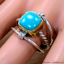 Turquoise 925 Sterling Silver Ring (SJWR-2543)