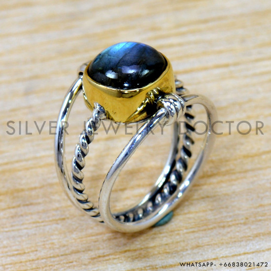 Labradorite 925 Sterling Silver Ring (SJWR-2544) Labradorite 925 Sterling Silver Ring (SJWR-2544)