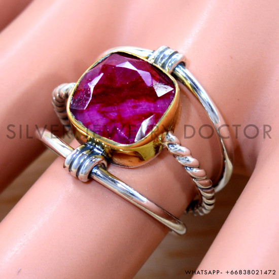 Ruby 925 Sterling Silver Ring (SJWR-2546) Ruby 925 Sterling Silver Ring (SJWR-2546)