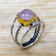 Rose Quartz 925 Sterling Silver Ring (SJWR-2547) Rose Quartz 925 Sterling Silver Ring (SJWR-2547)