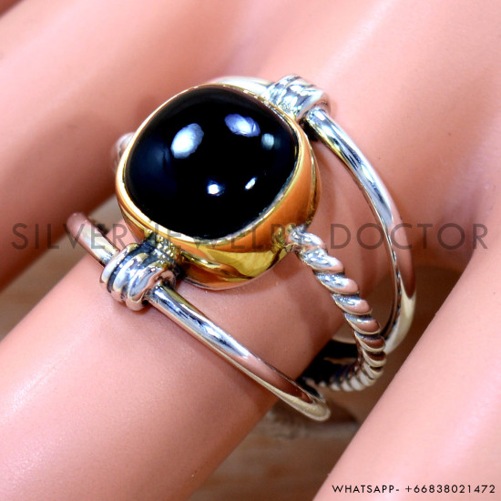 Black Onyx 925 Sterling Silver Ring (SJWR-2550) Black Onyx 925 Sterling Silver Ring (SJWR-2550)