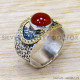 Carnelian 925 Sterling Silver Ring (SJWR-2552) Carnelian 925 Sterling Silver Ring (SJWR-2552)