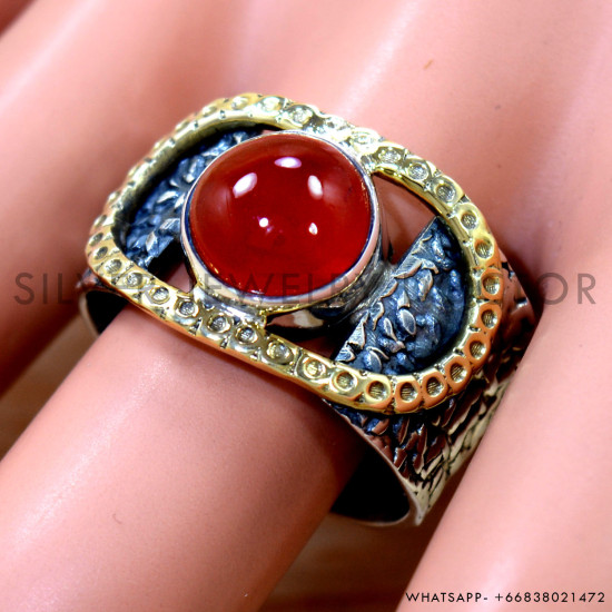 Carnelian 925 Sterling Silver Ring (SJWR-2552) Carnelian 925 Sterling Silver Ring (SJWR-2552)
