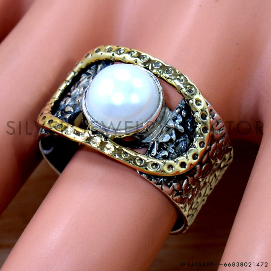 Pearl 925 Sterling Silver Ring (SJWR-2554) Pearl 925 Sterling Silver Ring (SJWR-2554)