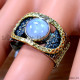 Rainbow Moonstone 925 Sterling Silver Ring (SJWR-2556) Rainbow Moonstone 925 Sterling Silver Ring (SJWR-2556)
