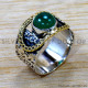 Green Onyx 925 Sterling Silver Ring (SJWR-2557) Green Onyx 925 Sterling Silver Ring (SJWR-2557)