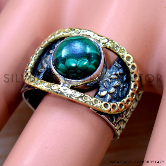 Malachite 925 Sterling Silver Ring (SJWR-2559) Malachite 925 Sterling Silver Ring (SJWR-2559)
