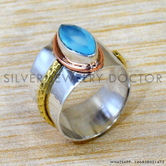 Chalcedony 925 Sterling Silver Ring (SJWR-2564) Chalcedony 925 Sterling Silver Ring (SJWR-2564)