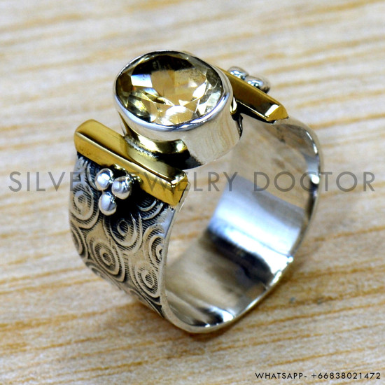 Citrine 925 Sterling Silver Ring (SJWR-2570) Citrine 925 Sterling Silver Ring (SJWR-2570)