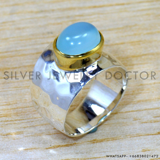 Chalcedony 925 Sterling Silver Ring (SJWR-2580) Chalcedony 925 Sterling Silver Ring (SJWR-2580)
