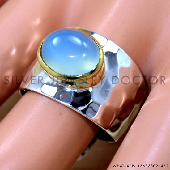 Chalcedony 925 Sterling Silver Ring (SJWR-2580) Chalcedony 925 Sterling Silver Ring (SJWR-2580)