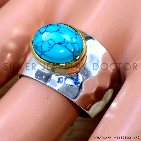 Turquoise 925 Sterling Silver Ring (SJWR-2581)