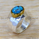 Copper Turquoise 925 Sterling Silver Ring (SJWR-2582) Copper Turquoise 925 Sterling Silver Ring (SJWR-2582)