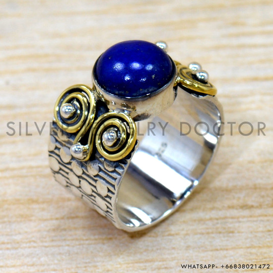 Lapis Lazuli 925 Sterling Silver Ring (SJWR-2584) Lapis Lazuli 925 Sterling Silver Ring (SJWR-2584)