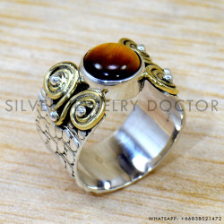 Tiger Eye 925 Sterling Silver Ring (SJWR-2586) Tiger Eye 925 Sterling Silver Ring (SJWR-2586)