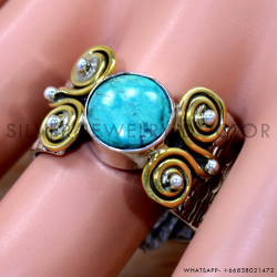 Turquoise 925 Sterling Silver Ring (SJWR-2587)