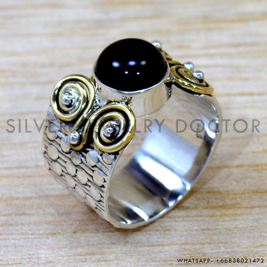 Black Onyx 925 Sterling Silver Ring (SJWR-2589) Black Onyx 925 Sterling Silver Ring (SJWR-2589)