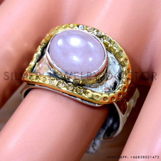 Rose Quartz 925 Sterling Silver Ring (SJWR-2596) Rose Quartz 925 Sterling Silver Ring (SJWR-2596)