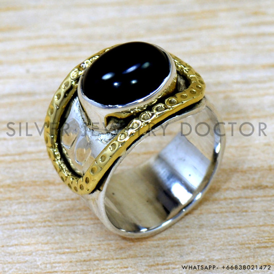 Black Onyx 925 Sterling Silver Ring (SJWR-2597) Black Onyx 925 Sterling Silver Ring (SJWR-2597)