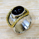 Black Onyx 925 Sterling Silver Ring (SJWR-2597) Black Onyx 925 Sterling Silver Ring (SJWR-2597)