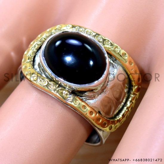 Black Onyx 925 Sterling Silver Ring (SJWR-2597) Black Onyx 925 Sterling Silver Ring (SJWR-2597)