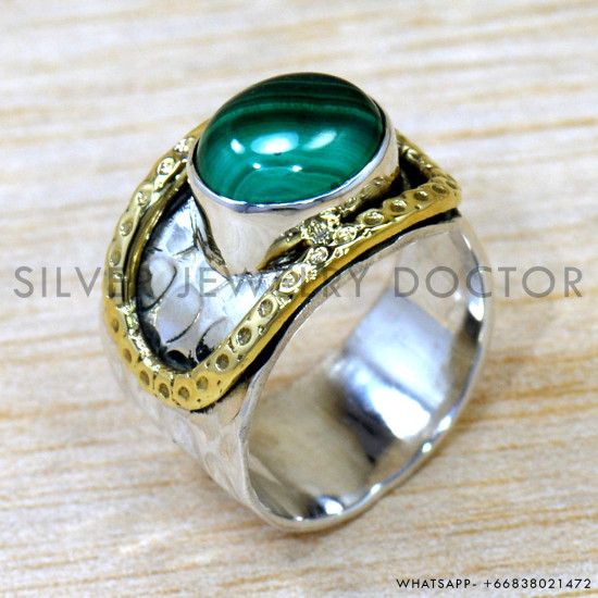 Malachite 925 Sterling Silver Ring (SJWR-2598) Malachite 925 Sterling Silver Ring (SJWR-2598)