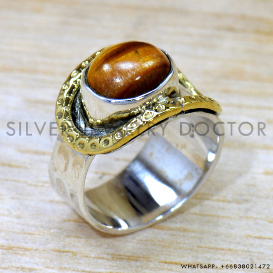 Tiger Eye 925 Sterling Silver Ring (SJWR-2603) Tiger Eye 925 Sterling Silver Ring (SJWR-2603)