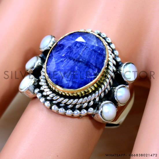 Sapphire 925 Sterling Silver Ring (SJWR-2609) Sapphire 925 Sterling Silver Ring (SJWR-2609)