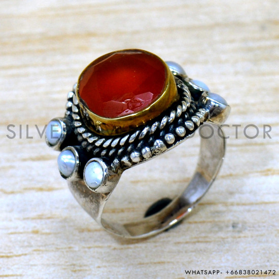 Carnelian 925 Sterling Silver Ring (SJWR-2612) Carnelian 925 Sterling Silver Ring (SJWR-2612)