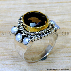 Smoky Quartz 925 Sterling Silver Ring (SJWR-2614) Smoky Quartz 925 Sterling Silver Ring (SJWR-2614)