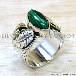 Wedding Jewelry Malachite Gemstone 925 Sterling Silver And Brass Ring SJWR-2617 Wedding Jewelry Malachite Gemstone 925 Sterling Silver And Brass Ring SJWR-2617