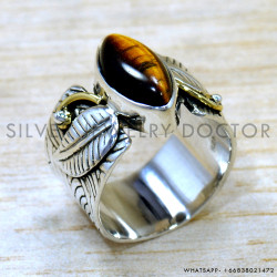 Tiger Eye 925 Sterling Silver Ring (SJWR-2621) Tiger Eye 925 Sterling Silver Ring (SJWR-2621)