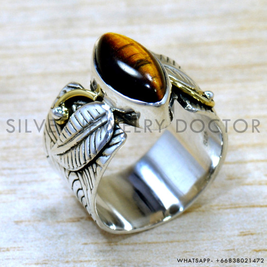 Tiger Eye 925 Sterling Silver Ring (SJWR-2621) Tiger Eye 925 Sterling Silver Ring (SJWR-2621)