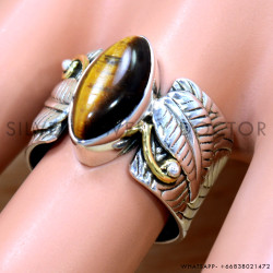 Tiger Eye 925 Sterling Silver Ring (SJWR-2621)