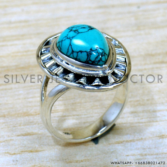 Turquoise 925 Sterling Silver Ring (SJWR-2629) Turquoise 925 Sterling Silver Ring (SJWR-2629)
